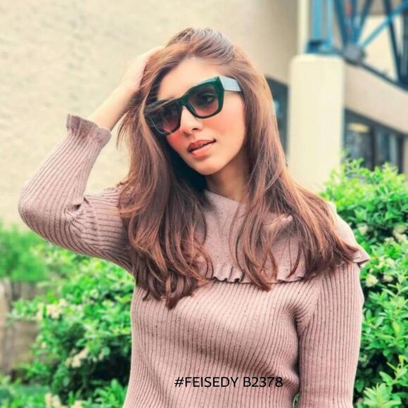 Oversized Cat Eye Sunglasses Women Men Retro Thick Frame UV400 Protection - Picture 4 of 8